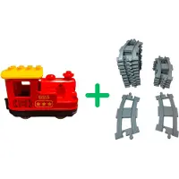 LEGO Duplo Lokomotive + 16 Schienen