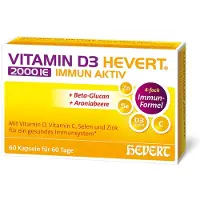 HEVERT Vitamine D3 Hevert 2000 IE Immun Aktiv, 60 capsules