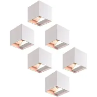 HOFTRONIC™ - Applique murale LED Kansas 7W 660lm IP65 3000K Blanc Cube Lot 6