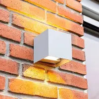 HOFTRONIC™ - Applique murale LED 7W 560lm 3000K IP65 Gris Cube