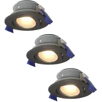 HOFTRONIC™ - Spot LED encastrable Lima 4W 345lm 4000K IP65 Noir Dimmable GU10