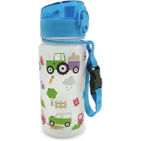Puckator Little Tractors Traktoren Kinder wiederverwendbare bruchsichere Wasserflasche mit Pop-Top 350ml