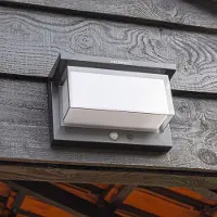HOFTRONIC™ - Applique murale solaire LED 1000 lm 2700 K IP65 Noir