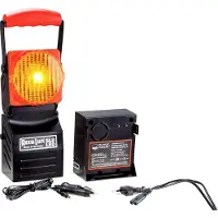 Acculux Lampe de travail noire, rouge 45 (200 lm)