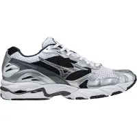 Mizuno - Chaussures lifestyle - S.L.Wave Rider 10 White/Silver/Black pour Homme en Nylon - Taille 9 UK - Blanc