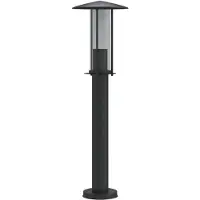 vidaXL Lampe d'allée noire 60 cm acier inoxydable