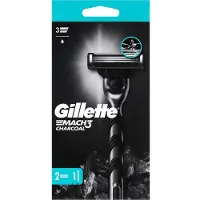 Gillette Mach3 Charcoal rasoir + lames de rechange 2 pcs