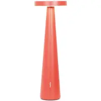 Zafferano Lampe De Table Led Angelina Rouge, Rechargeable Sans Fil, Tête Réglable, Tactile, Pour Déco Moderne Originale