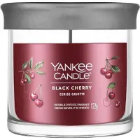 Yankee candle Bougie culbutée noire Cherry Signature - 122,0g