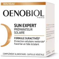 Oenobiol SUN EXPERT Préparateur Solaire - Protection cellulaire renforcée* - Favorise un hâle intense et éclatant - Complément Alimentaire 30 capsules - Programme 1 mois 30 pc(s) Capsule(S)