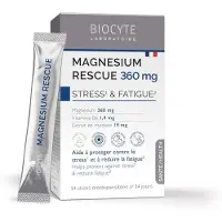 Biocyte Magnésium Rescue 360 mg - Stress et fatigue 14 bâtonnets