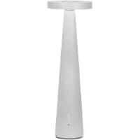 Zafferano Lampe De Table Led Angelina Gris Clair, Rechargeable Sans Fil, Tête Réglable, Tactile, Design Sobre Et Chic