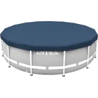 Intex 28083 Bâche de couverture pour piscine Deluxe ronde 457 cm avec débord de 20 cm Bâche de couverture