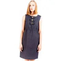 Love Moschino Femmes, Robe, Robe Courte Femme Bleue, Bleu, (42)