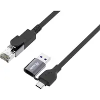 Equip Câble 2 En 1 USB-C + USB-A vers RJ45 Gigabit Ethernet 2m