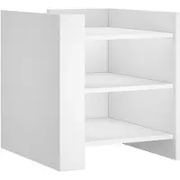 vidaXL Table de chevet blanc 45x50x50 cm bois d’ingénierie