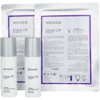 Skeyndor Pour le cou, le menton et le décolleté/Sérum anti-gravité 30ml/Crème anti-gravité 30ml/Masque modelant 2 pièces Global Lift V-Shape Lifting Home Care Set