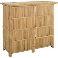 vidaXL Table de bar d'extérieur Nature 115 x 55 x 105 cm en bambou