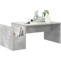 vidaXL Table basse Béton Gris 90 x 45 x 35 cm Bois composite