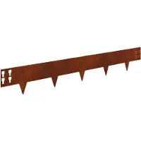 vidaXL Bordure de jardin, 10 pièces, 100 x 15 cm, acier rouillé