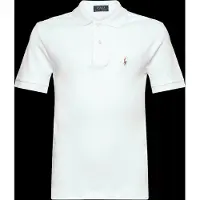 Ralph Lauren pour garçon. 323952431005 Polo en coton doux blanc ((XL) 13/14años= 163/174cm), Casuel, Manche courte, mode enfantine