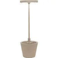Zafferano Lampe De Table Led Poldina Reverso Sabbia, Rechargeable Et Dimmable Avec Une Autonomie Allant Jusqu'À 12 Heures. Ip65 Extérieur