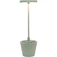 Zafferano Lampe Led Poldina Reverso Vert Sauge Rechargeable Ip65 Extérieur, Dimmable Avec Autonomie Jusqu'À 12 Heures