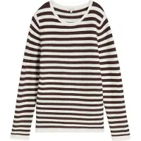 Tom Tailor Pull-over marron / blanc