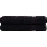 vidaXL Serviettes de sauna de qualité supérieure SOLUND 2 pcs noir