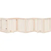 vidaXL Grille pour chiens avec porte Pliable 6 panneaux 300 cm Bois de peuplier