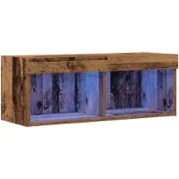vidaXL Ensemble meuble TV Montage mural Bois ancien 80 x 30 x 30 cm