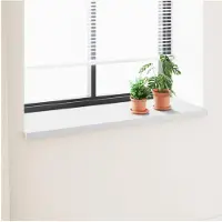 vidaXL Appui de fenêtre blanc 160 x 50 x 4,5 cm PVC