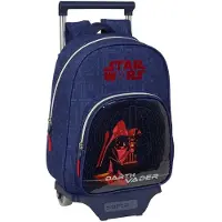 Safta Sac à dos Star Wars, 10 litres, avec roulettes, couleur bleue. Pour enfants, taille unique