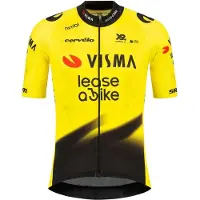 Tvl Team Visma Lease A Bike Replica 2026 Short Sleeve Jersey Jaune 10 Years Garçon