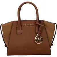 Michael Kors Avril Extra-Small cuir daim luggage, doré
