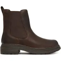 Clarks Shoes pour femme. 26182902 Orinoco3 Leather Ankle Boots Brown Top (37), Cuir, Marron, Plat, Aucun, Casuel