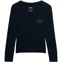 Superdry Femme Haut à Manches Longues Athletic à Boutons Navy Taille: 38
