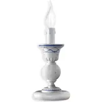 FERROLUCE Sanremo Classic Lamp Metal And Ceramic White Silver Shaded 1 Light E14