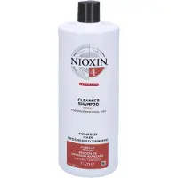 Nioxin System 4 Shampoo détergent pour cheveux fins, colorés et visiblement clairsemés - format de 1000 ml