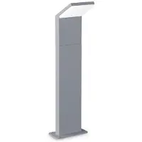 Ideal Lux 322544 OUTDOOR STYLE Lampadaire/mât d'éclairage LED pour l'extérieur, H 500 mm, 9 W, 1100/850 lm, 4000 K, IP54, gris