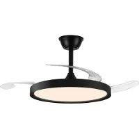 CristalRecord Polaris Ceiling Fan 43w Argenté One Size / EU Plug 220V