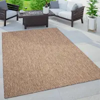 Paco Home Tapis d'extérieur Moderne unicolore résistant aux intempéries Entretien facile pour jardin & balcon Dimension 80x150 cm