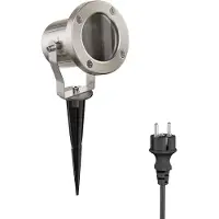 Ledscom.de : Projecteur d'extérieur LED MIBU, avec pique à planter, en acier inoxydable, sans ampoule