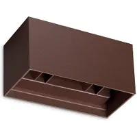 Ideal Lux Applique murale d'extérieur LED 4000 K, brun café, IP54, ATOM 366876