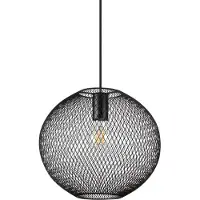 Ideal Lux Suspension Lustre Moderne Net Métal Noir 1 Lumière E27 42W Ip20