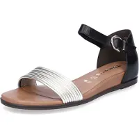 Tamaris Sandales pour femme, noir et or