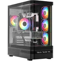 Modecom Volcano Aq200 Argb Midi Black Pc Tower Case Noir