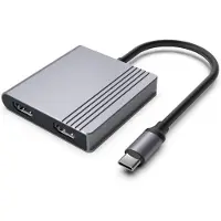 Gembird Adaptateur multiport 3-en-1 USB Type-C gris