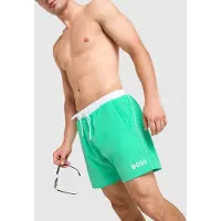 BOSS Shorts de bain 'Starfish' menthe / blanc