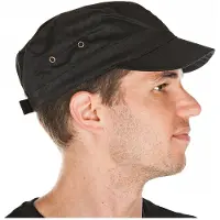 Franz mensch Casquette militaire Hygostar, noire 100% coton, Noir